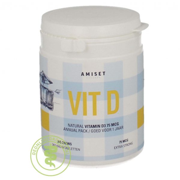 Amiset Vitamine D3 75mcg Tabletten 365st