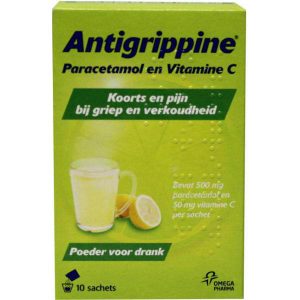 Antigrippine Paracetamol Vitamine C 500/50mg Poeder 10st