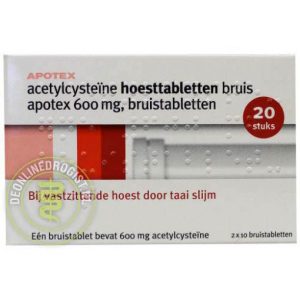 Apotex Acetylcysteine 600mg Bruistabletten 20st