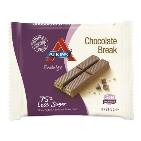 Atkins Endulge Reep Chocolate Break Grootverpakking (14x63gr)