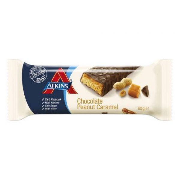 Atkins Reep Chocolate Peanut Caramel Grootverpakking (16x60gr)