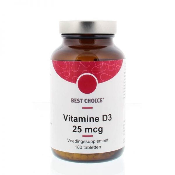 Best Choice Vitamine D3 25mcg Tabletten 180st