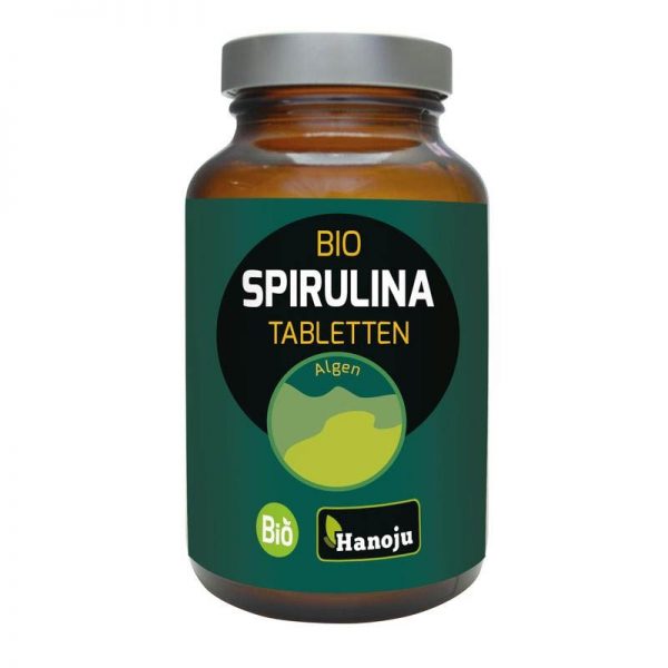 Bio spirulina 400 mg glas flacon