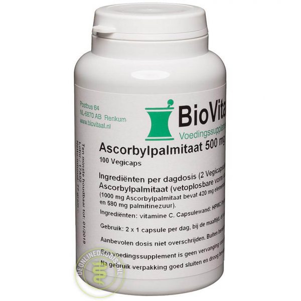 Biovitaal Ascorbylpalmitaat 500mg Capsules