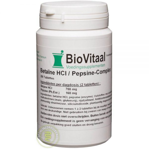 Biovitaal Betaine-HCL / Pepsine-Complex Tabletten