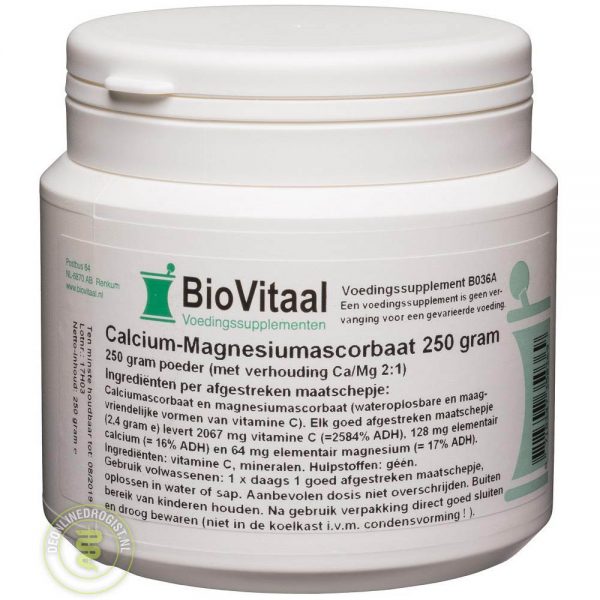 Biovitaal Calcium-Magnesium Ascorbaat Poeder 250gr