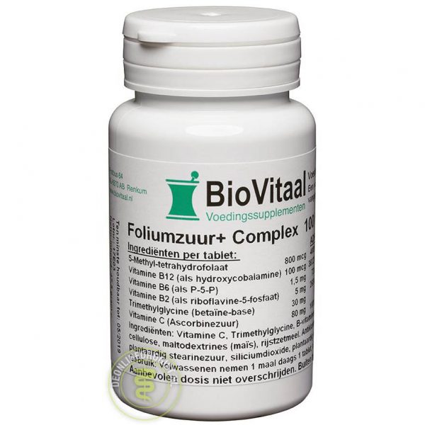 Biovitaal Foliumzuur+ Complex Tabletten 100st