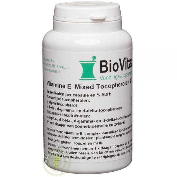 Biovitaal Natuurlijke Vitamine E Mixed Tocopherols - 200 I.E. Capsules