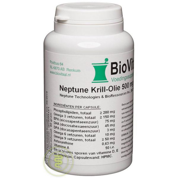 Biovitaal Neptune Krill Olie 500mg Capsules