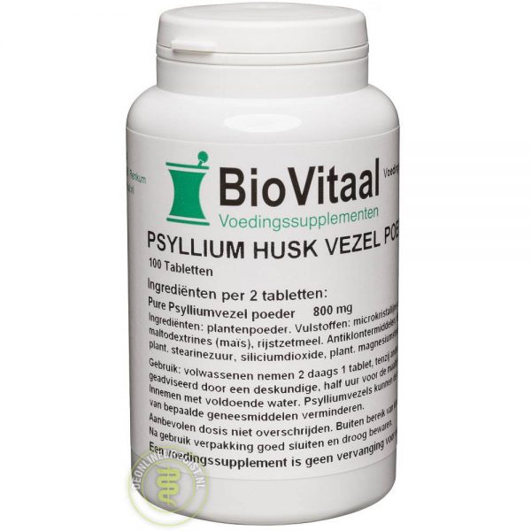 Biovitaal Psyllium Husk Vezels 400mg Capsules 100st