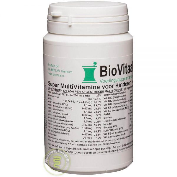 Biovitaal Super Multi Kinderen Poeder (Aromavrij) 150gr