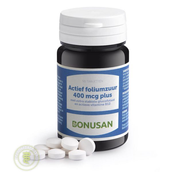 Bonusan Foliumzuur Actief 400mcg Plus Tabletten 90st