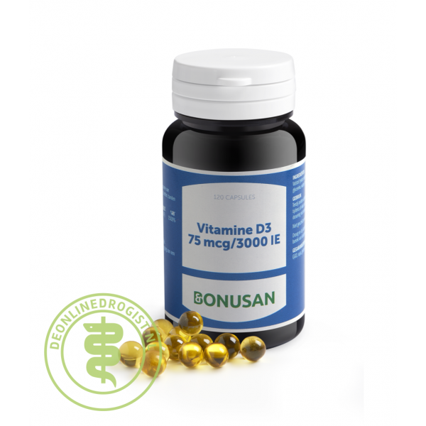 Bonusan Vitamine D3 75mcg 3000IE Capsules 120st