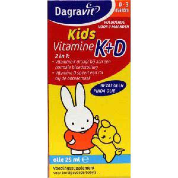 Dagravit Kids Vitamine K+D Druppels Olie 25ml