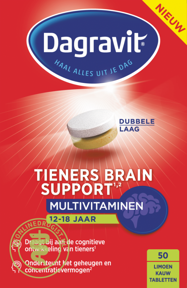 Dagravit Tieners Brain Support Kauwtabletten