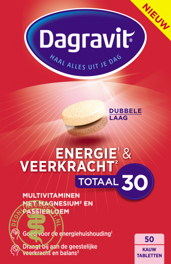 Dagravit Totaal 30 Energie & Veerkracht Kauwtabletten