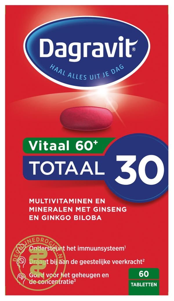 Dagravit Totaal 30 Xtra Vitaal 60+ Tabletten 60st