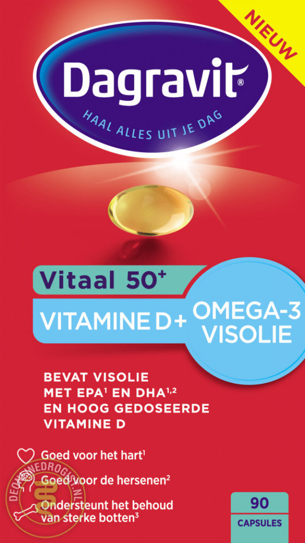 Dagravit Vitaal 50+ Vitamine D + Omega-3 Visolie Capsules