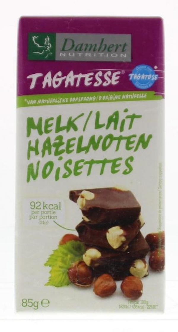 Damhert Tagatesse Chocoladetablet Hazelnoten Melk 85gr