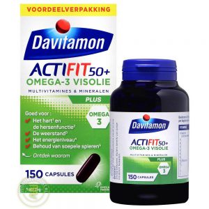 Davitamon Actifit 50 Plus Omega-3 Visolie Capsules 150st