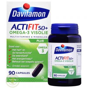 Davitamon Actifit 50 Plus Omega-3 Visolie Capsules 90st