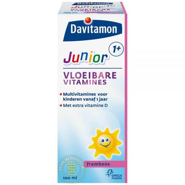 Davitamon Junior 1+ Framboos Vloeibaar 100ml