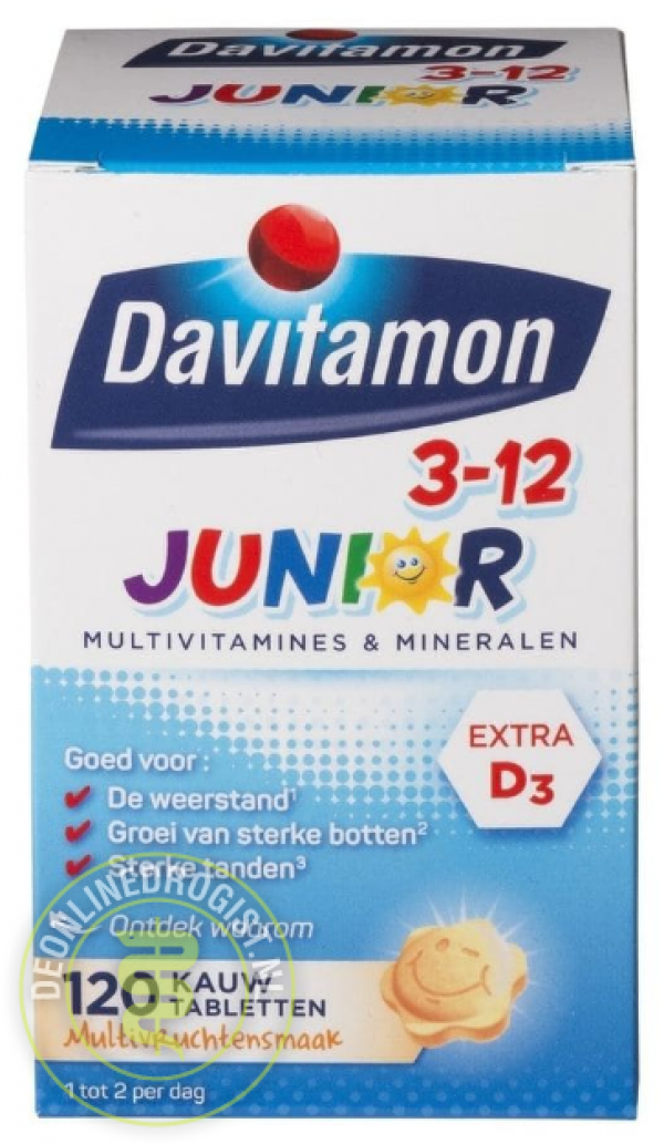 Davitamon Junior 3+ KauwVitamines Multifruit 120st