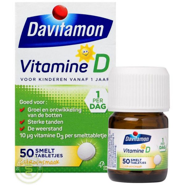 Davitamon Vitamine D Kind Smelttabletten 50st