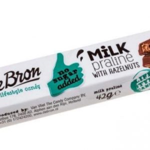 De Bron Chocoladereep Melk Hazelnoot Praline Suikervrij