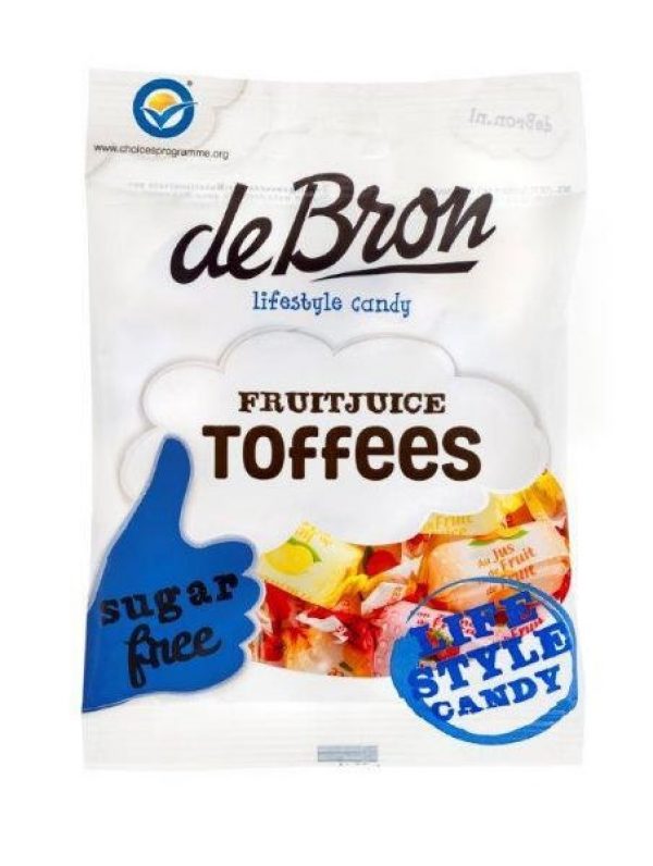 De Bron Fruitjuice Toffees Suikervrij