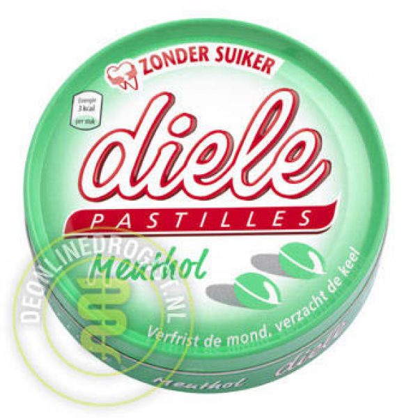 Diele Pastilles Groen Menthol Suikervrij