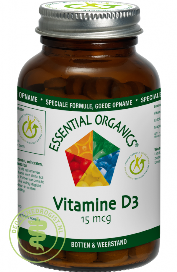 Essential Organics Vitamine D3 15 mcg Tabletten