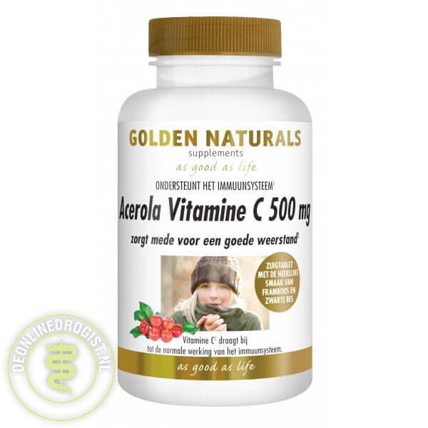 Golden Naturals Acerola Vitamine C 500mg Tabletten 100st