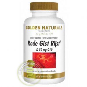 Golden Naturals Rode Gist Rijst & 50mg Q10 Capsules 60st