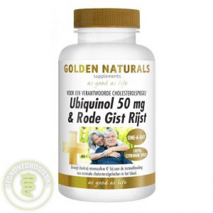 Golden Naturals Ubiquinol 50mg & Rode Gist Rijst Capsules 60st