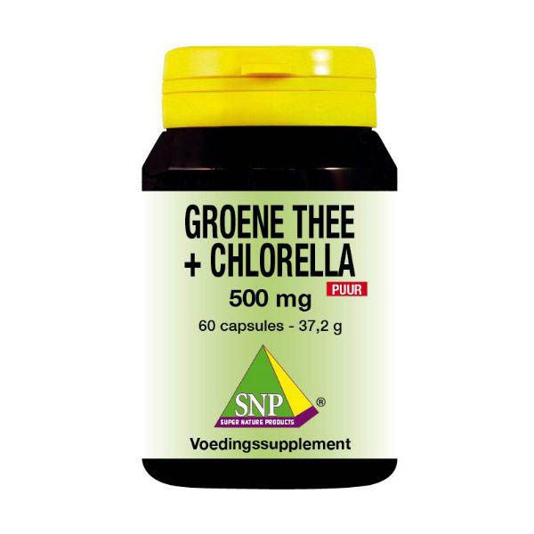 Groene thee chlorella 500 mg puur