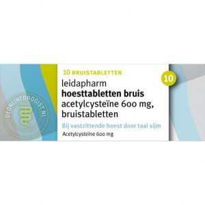 Leidapharm Hoesttabletten Bruis Acetylcysteine 600mg