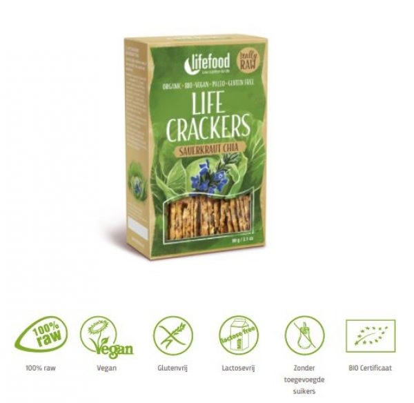 Life crackers zuurkool chia