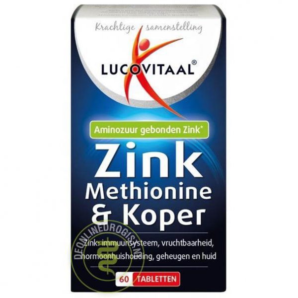 Lucovitaal Zink Methionine & Koper Tabletten