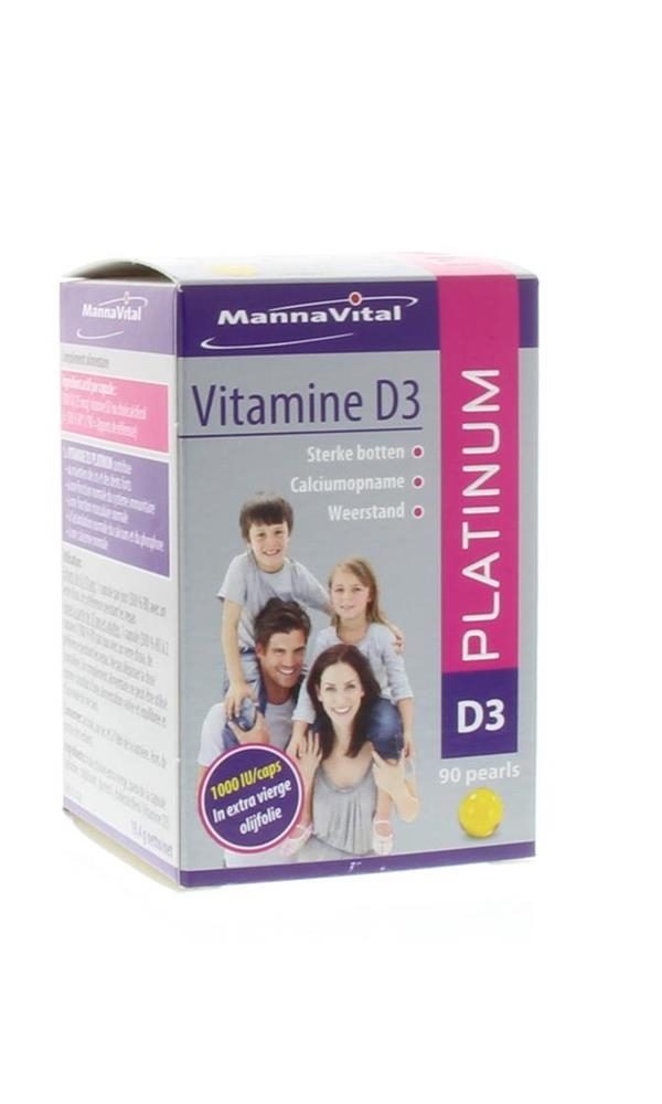 MannaVital Vitamine D3 Platinum Pearls