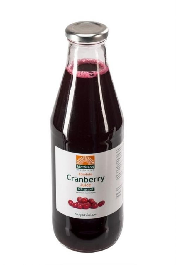 Mattisson HealthStyle Absolute Cranberry Sap Licht Gezoet 750ml