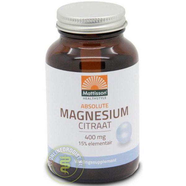 Mattisson HealthStyle Active Magnesium-Citraat 400mg Capsules 60st