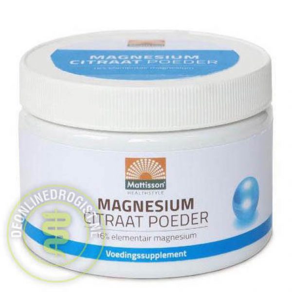 Mattisson HealthStyle Magnesium Citraat Poeder 200gr