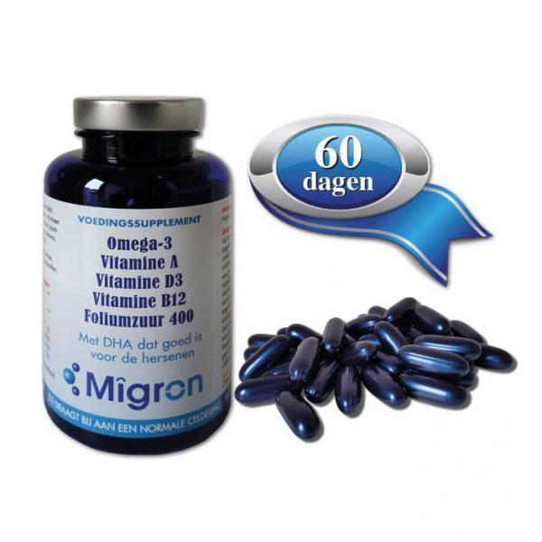 Migron Omega3 Vitamine AB12 Foliumzuur Capsules