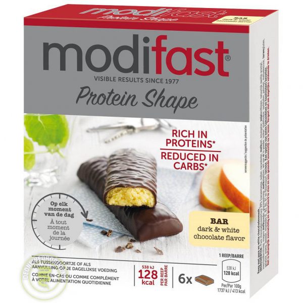 Modifast Protein Shape Snackreep Pure & Witte Chocolade