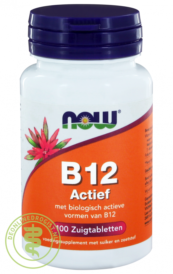 NOW B-12 Actief Tabletten 100st