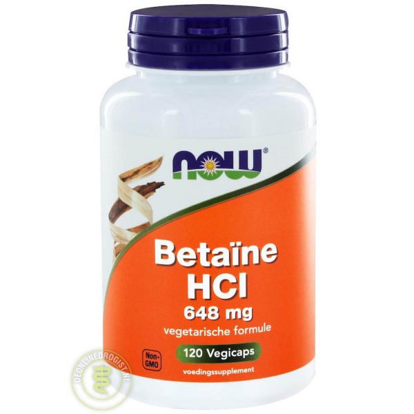 NOW Betaine HCI 648mg Capsules 120st