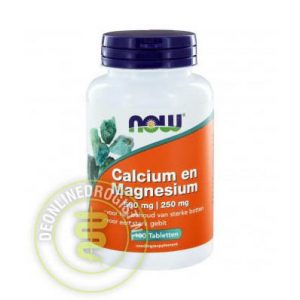 NOW Calcium en Magnesium Tabletten 100st