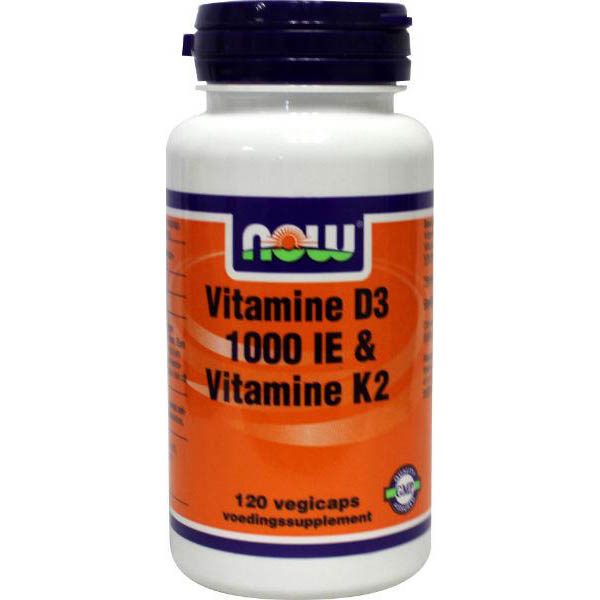 NOW D3 1000 IE & Vitamine K2 Capsules