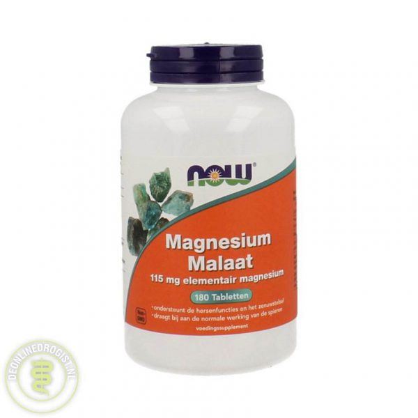 NOW Magnesium Malaat Tabletten 180st